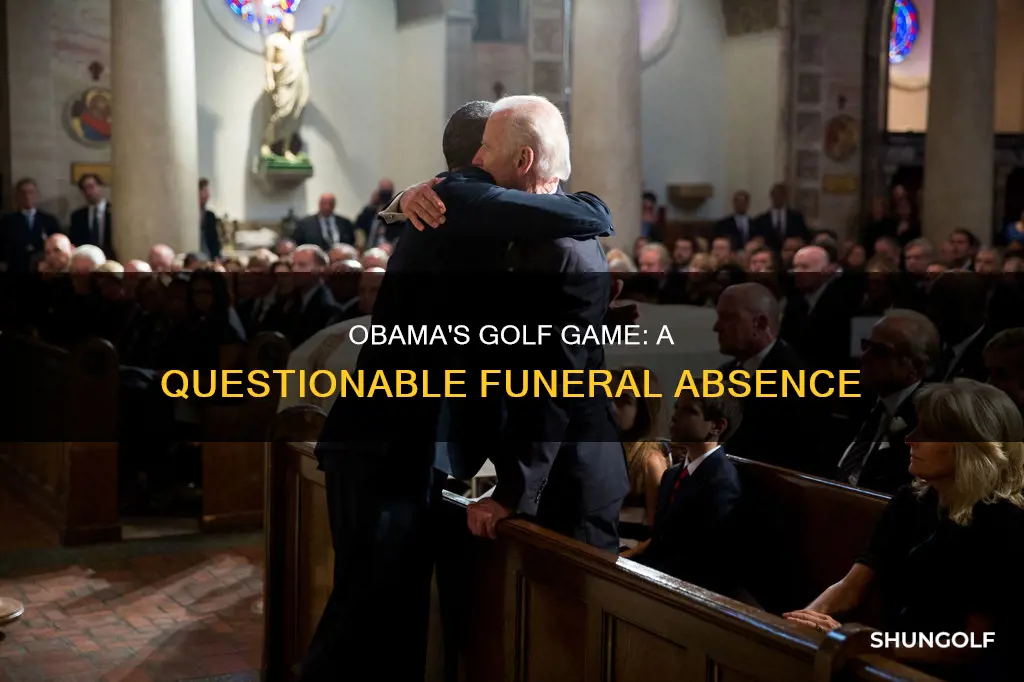 did obama golf during scalia funeral