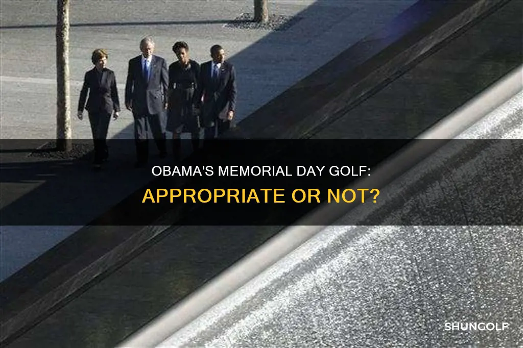 did obama golf on memorial day