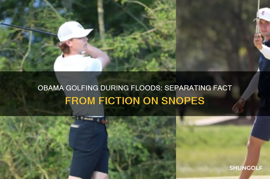 did obama golf when flooding was going on snopes