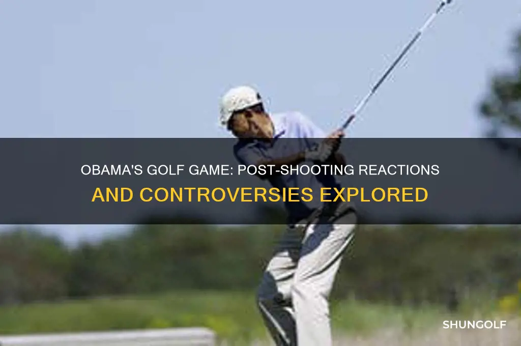did obama play golf after a mass shooting
