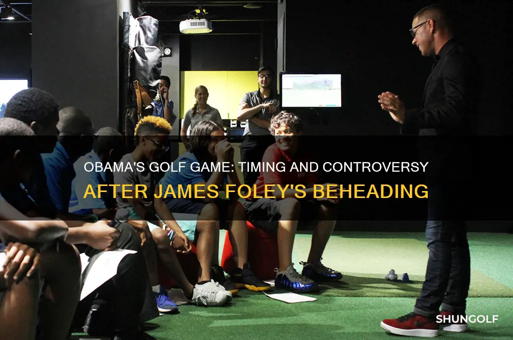 did obama play golf after james foley was beheaded