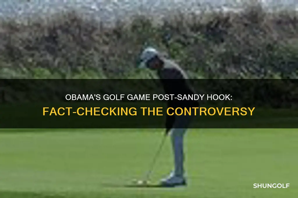 did obama play golf after sandy hook