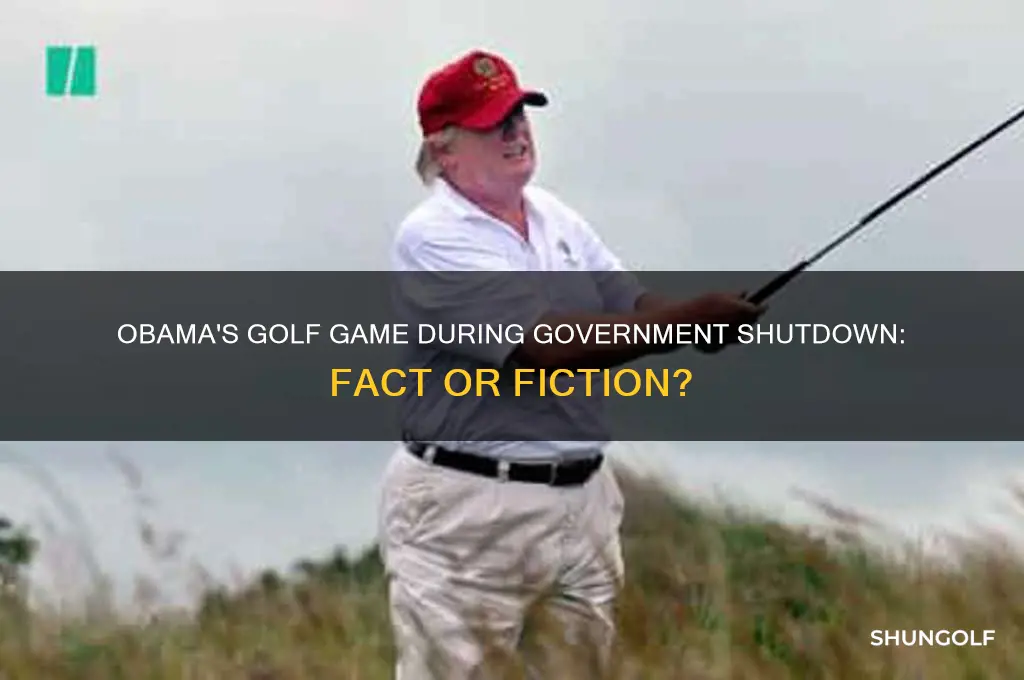 did obama play golf during government shut down