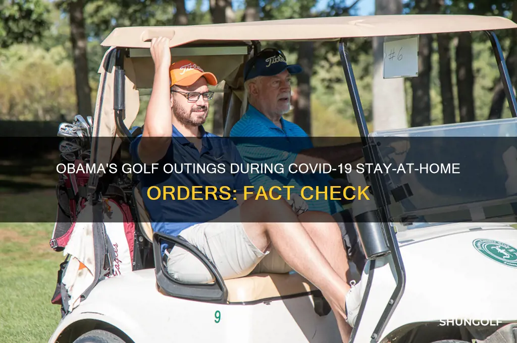 did obama play golf during stay at home order