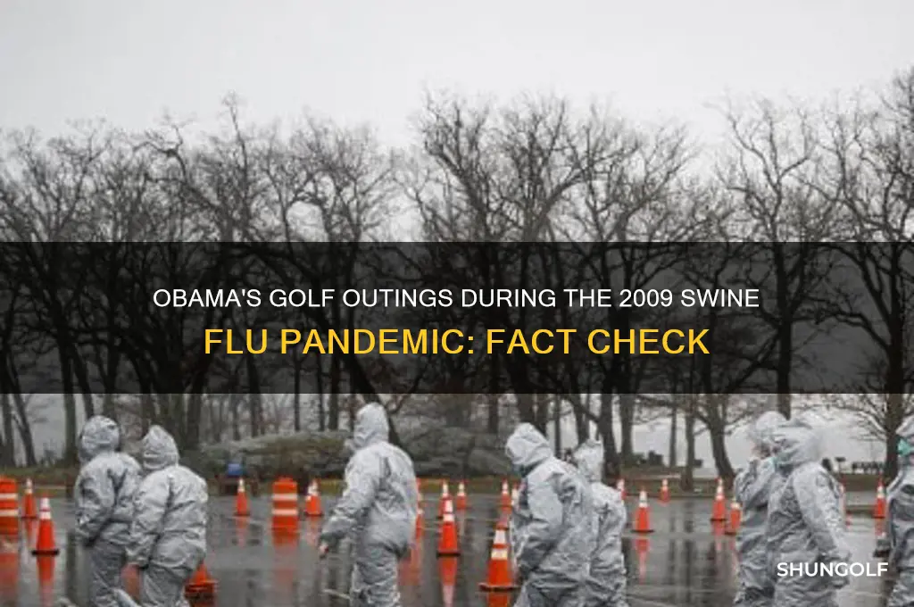 did obama play golf during swine flu