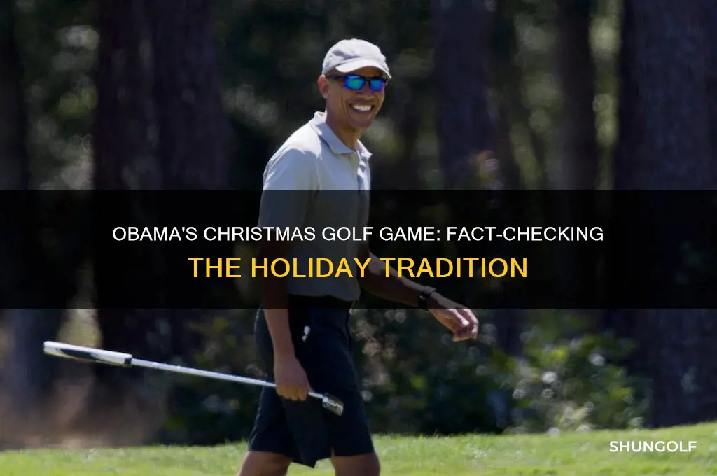 did obama play golf on christmas day