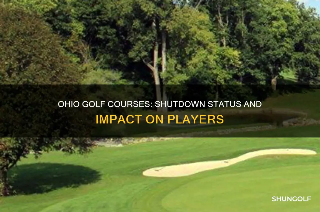 did ohio close golf courses