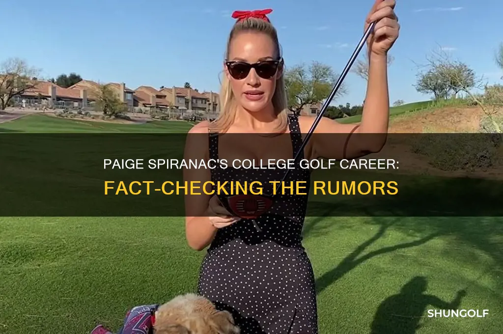 did paige spiranac play college golf