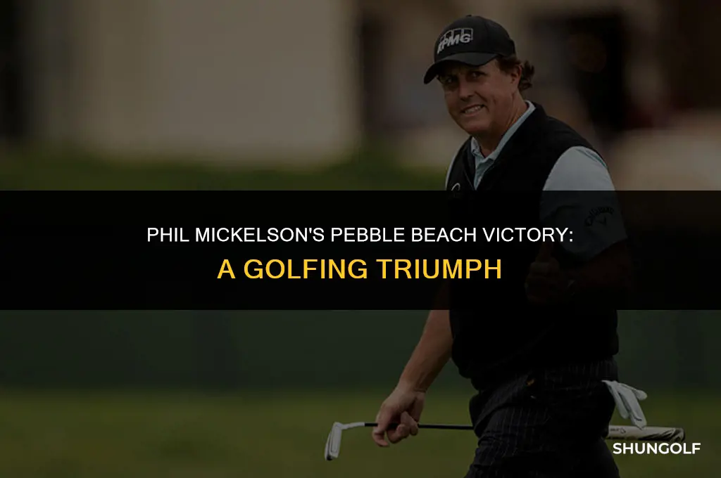did phil mickelson win the pebble beach golf tournament
