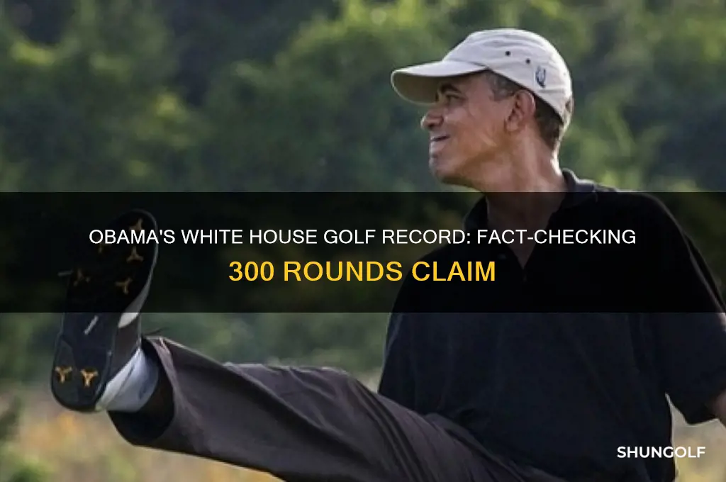 did president obama golf 300 times in the white house