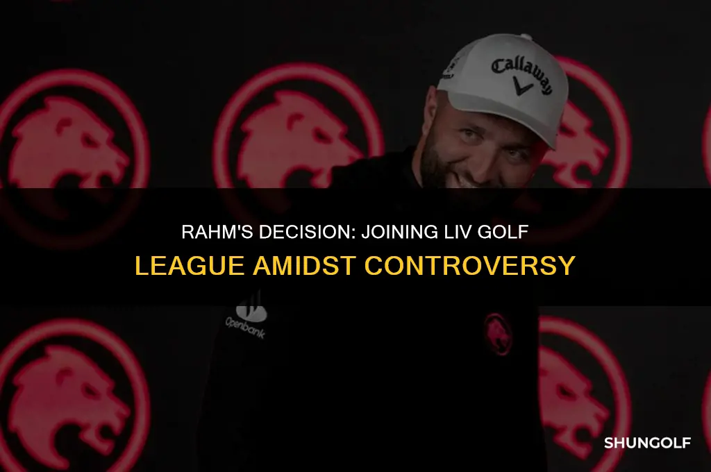 did rahm join the liv golf league