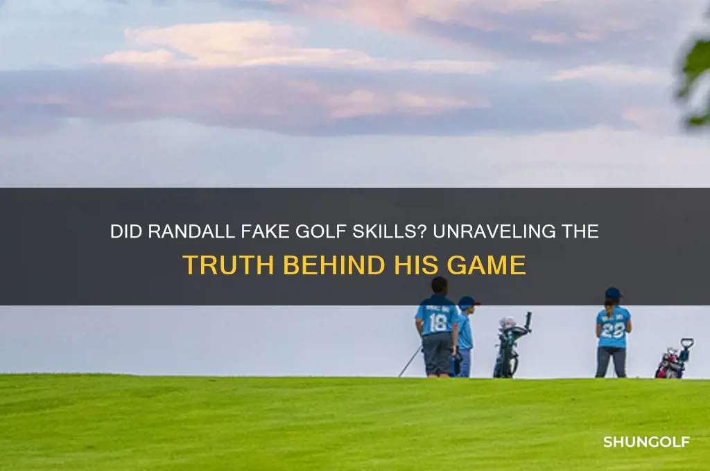 did randall pretend to be bad at golf