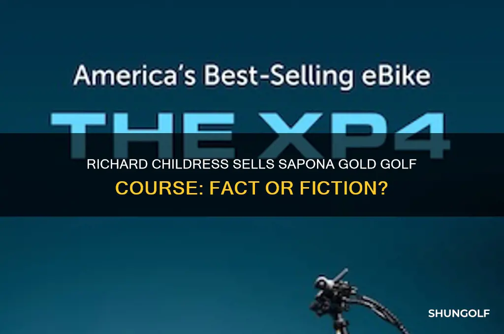 did richard childress sell sapona gold golf course
