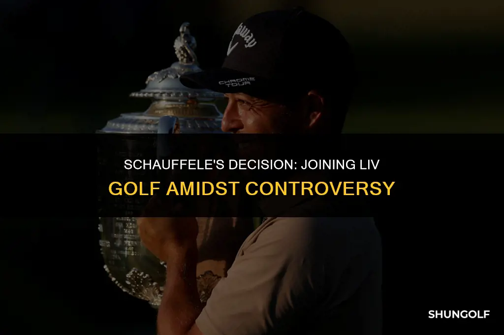 did schauffele join liv golf