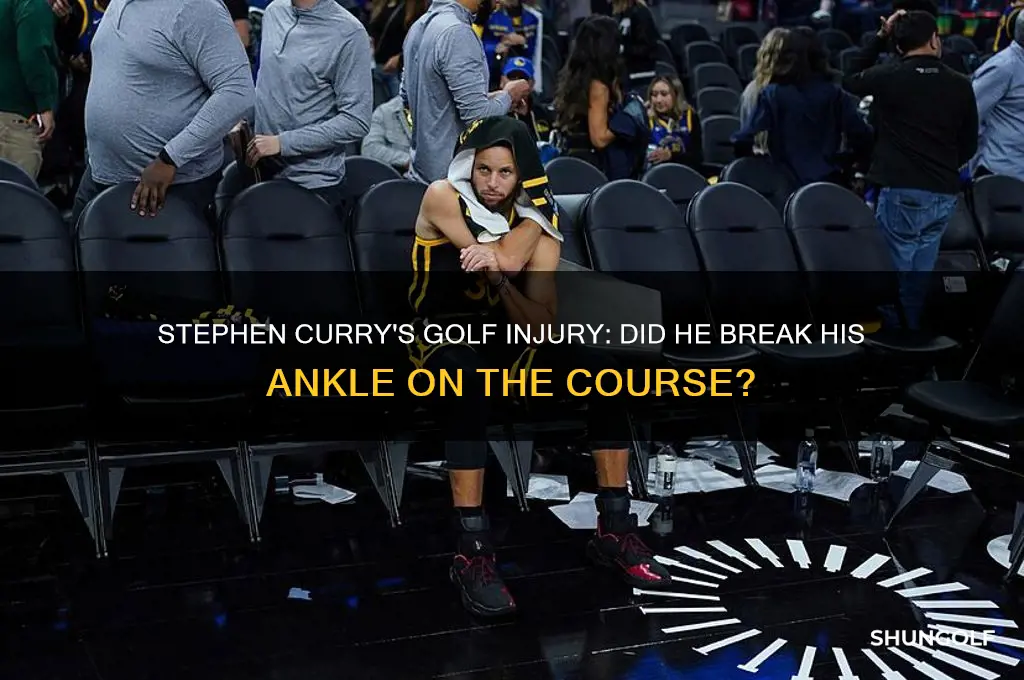 did stephen curry break his ankle playing golf