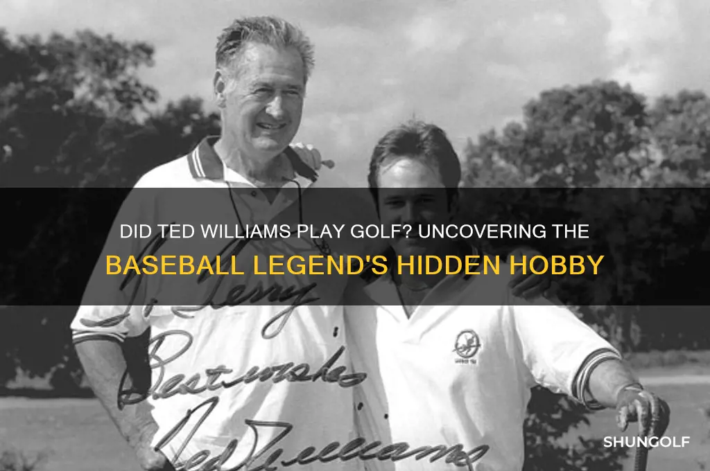 did ted williams play golf