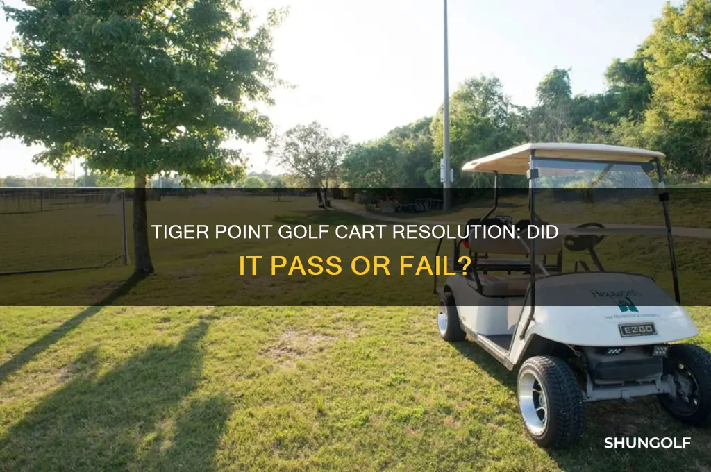 did the golf cart resolution pass tiger point
