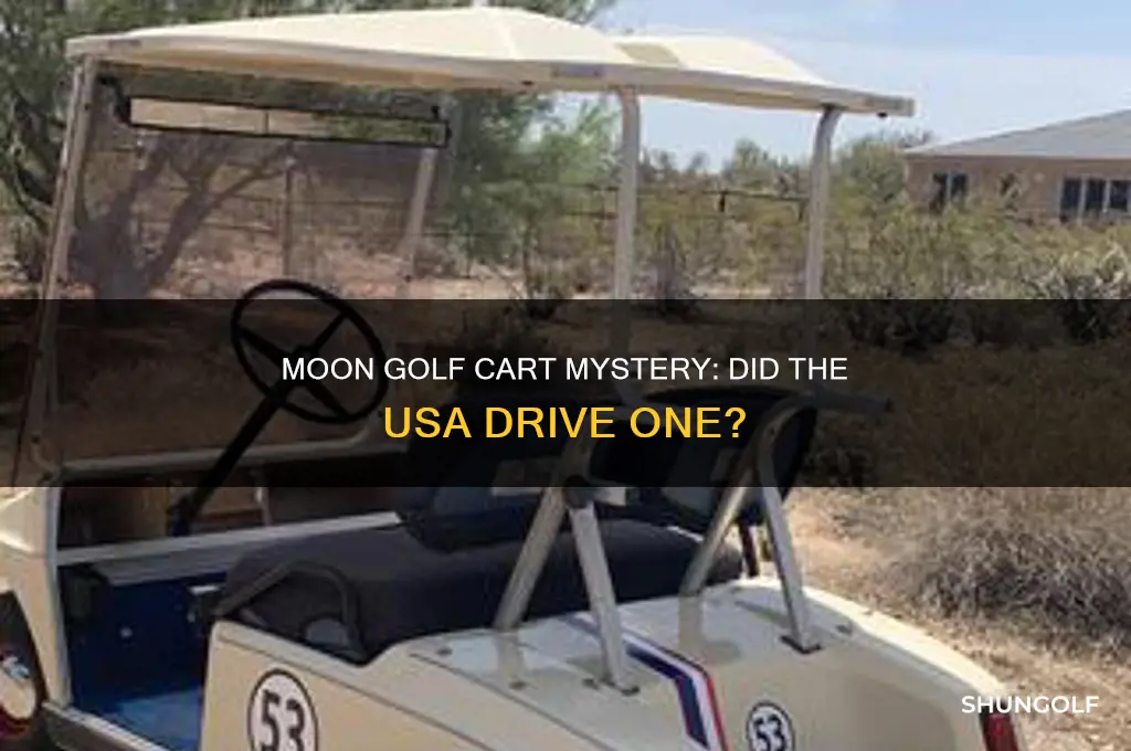 did the usa drive a golf cart on the moon