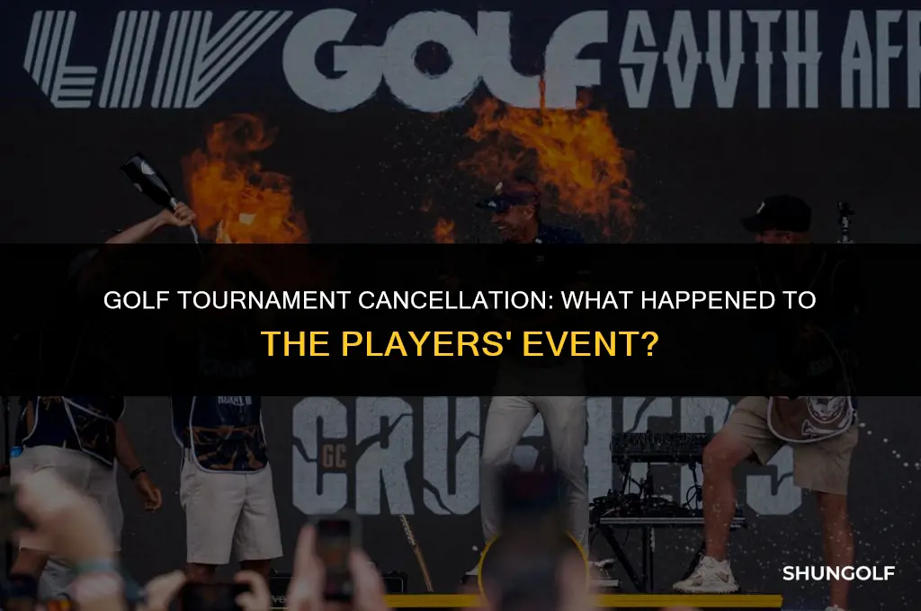 did they cancel the players golf tournament