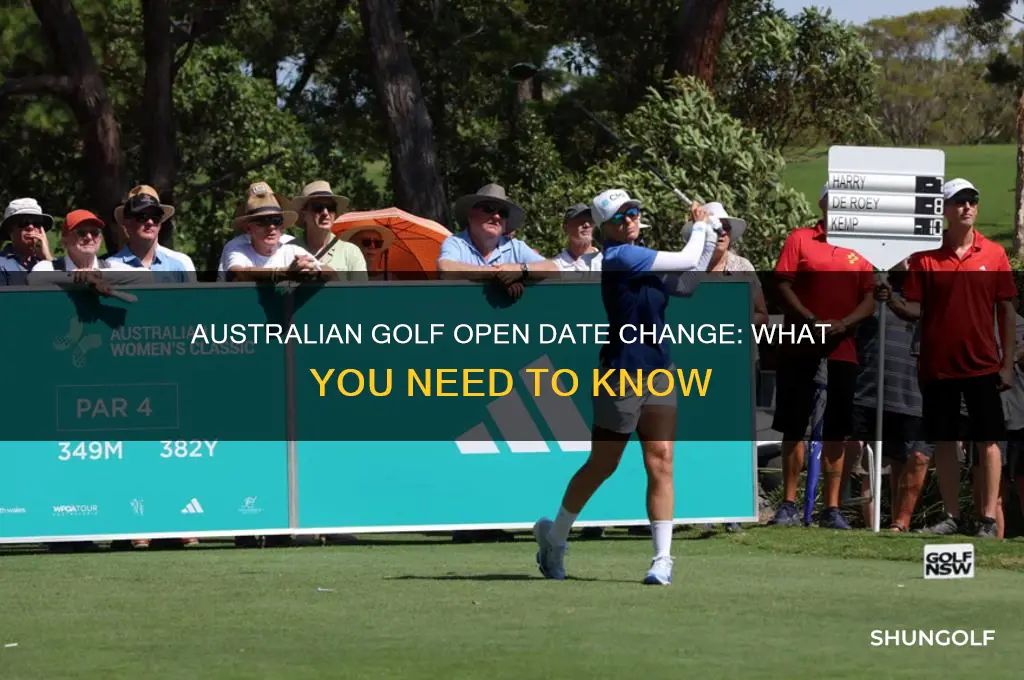 did they change the australian golf open date