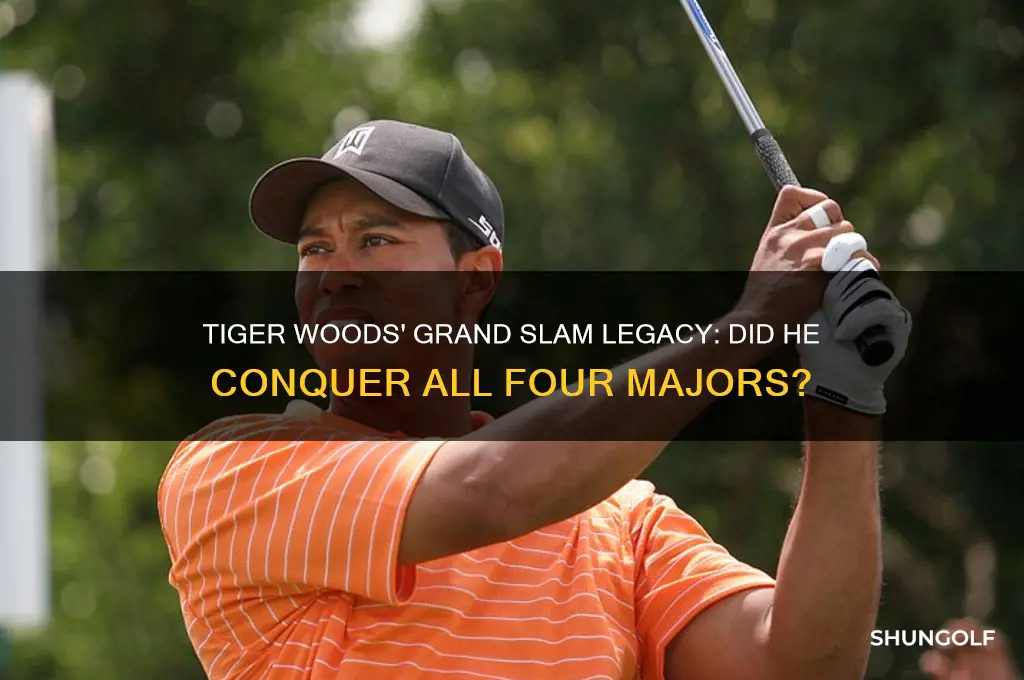 did tiger win a grand slam in golf
