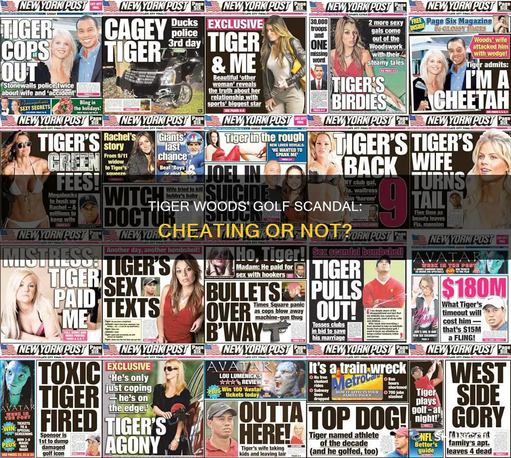 did tiger woods cheat in golf