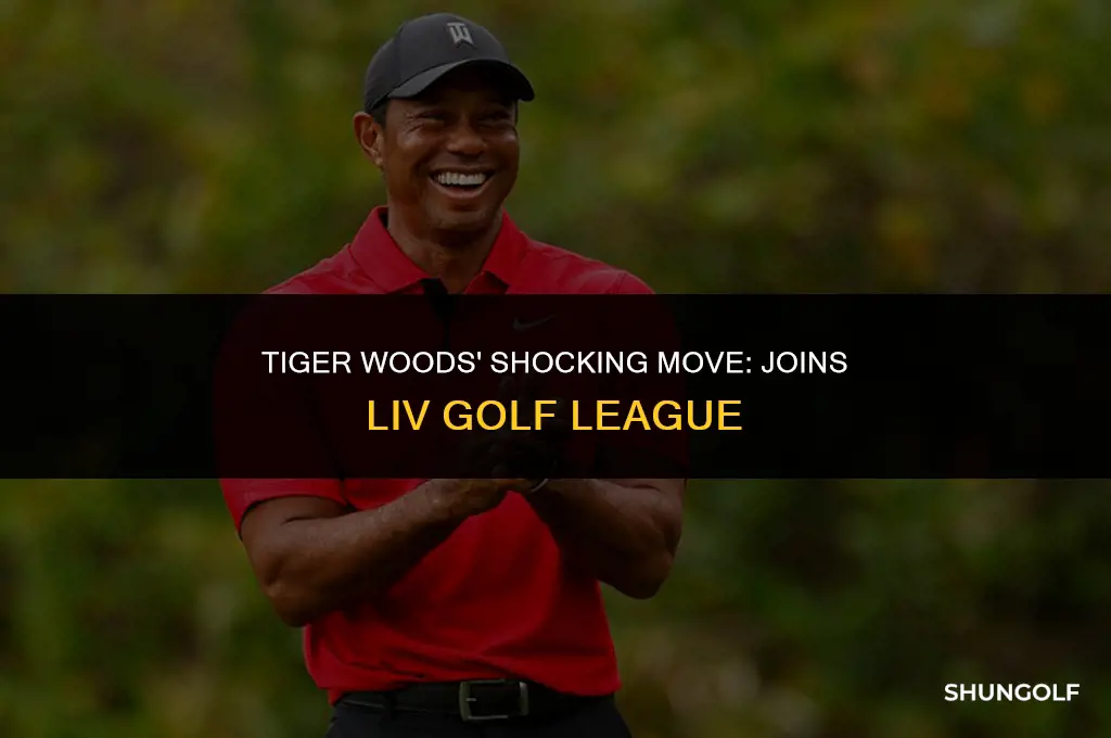 did tiger woods join liv golf league
