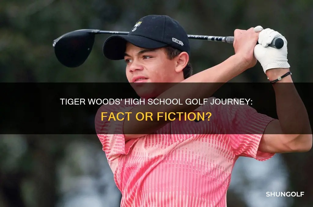 did tiger woods play high school golf
