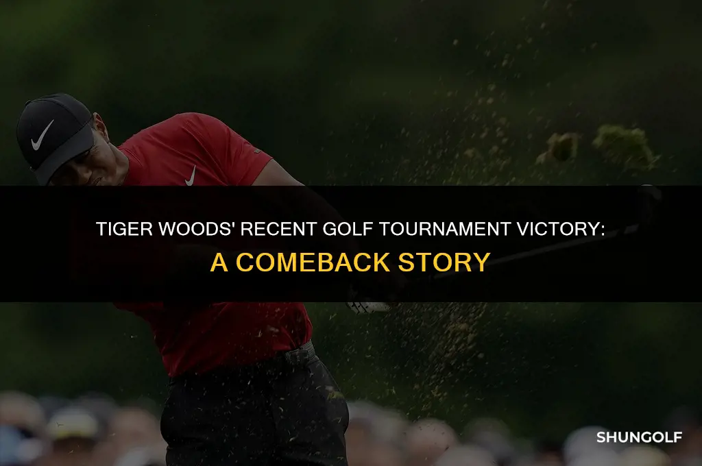 did tiger woods win a golf tournament recently