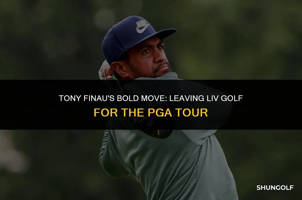 did tony finau go to live golf