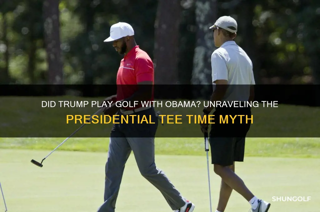 did tramp play golf with 0bama