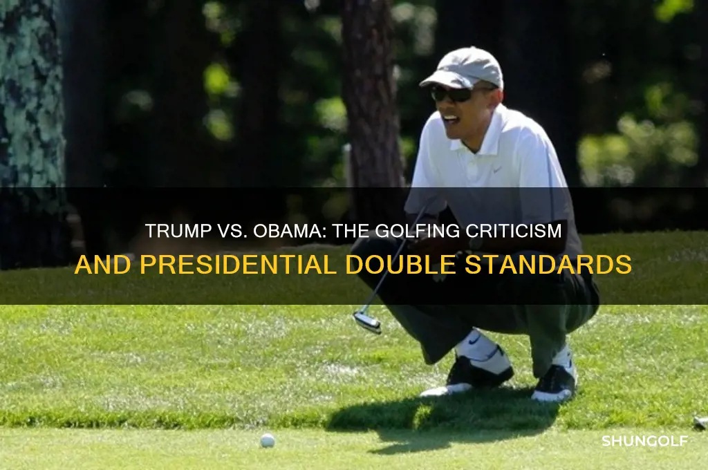did trump complain about obama golfing