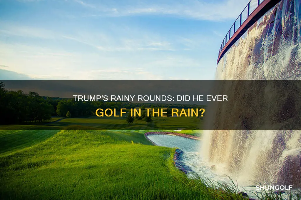 did trump ever golf in the rain