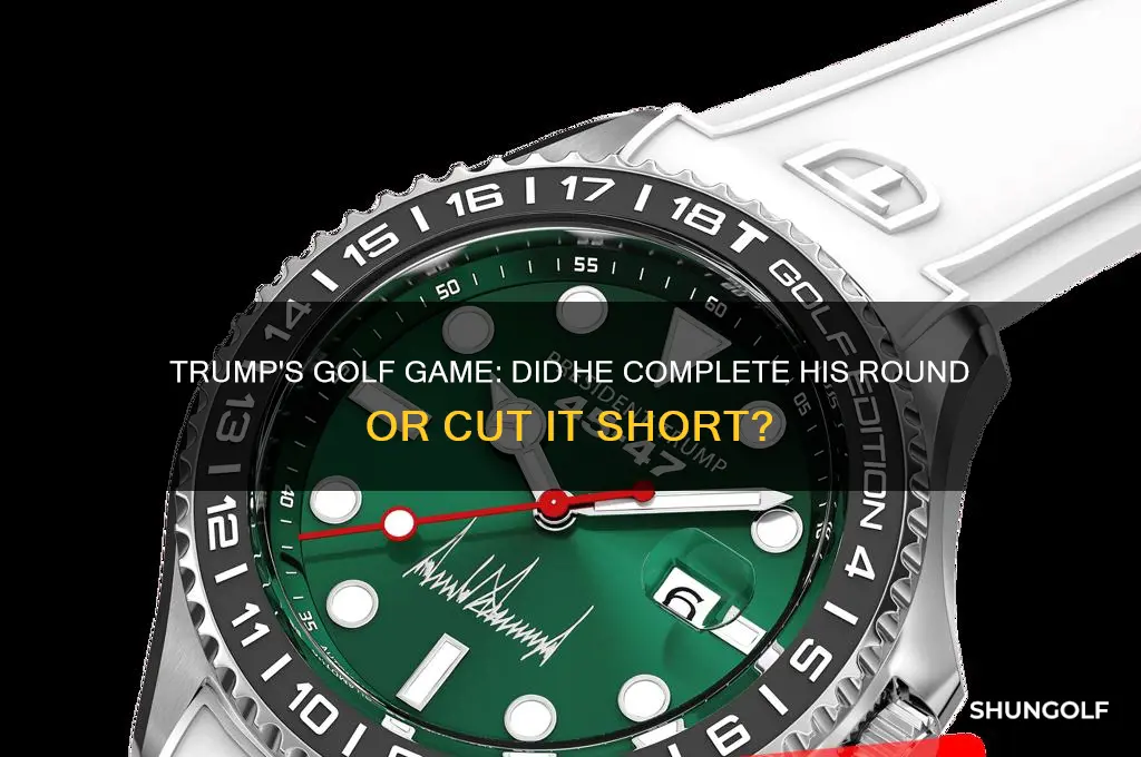 did trump finish his round of golf