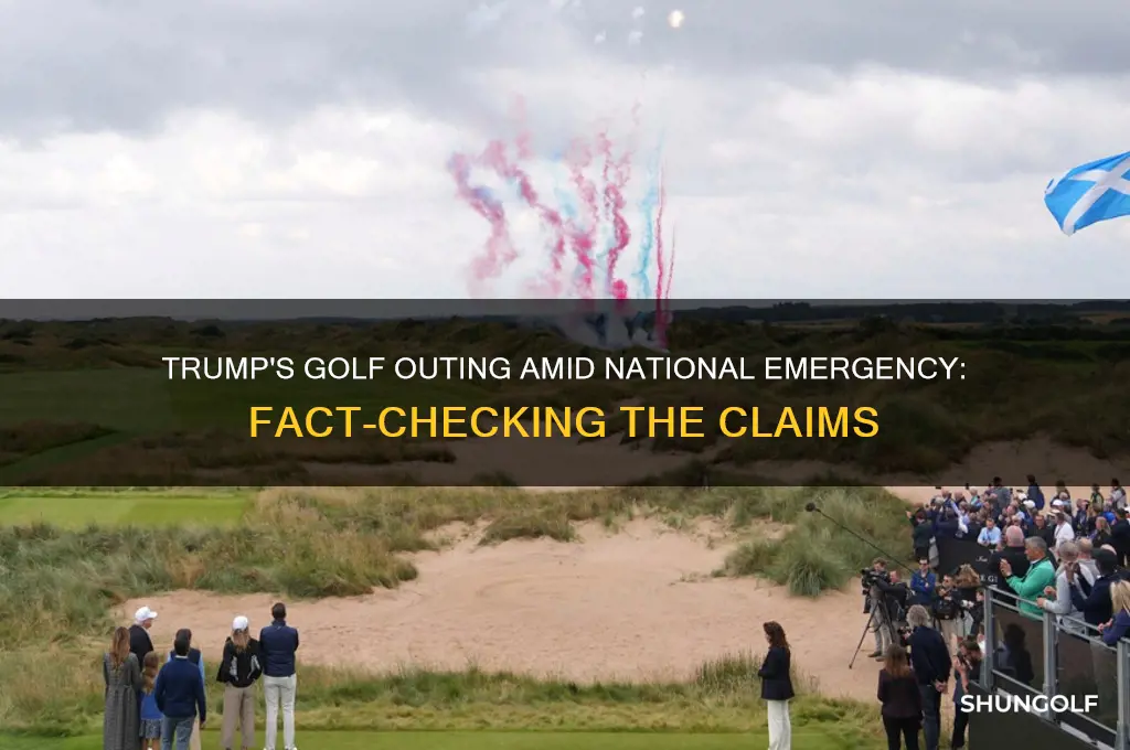 did trump go golfing after national emergency