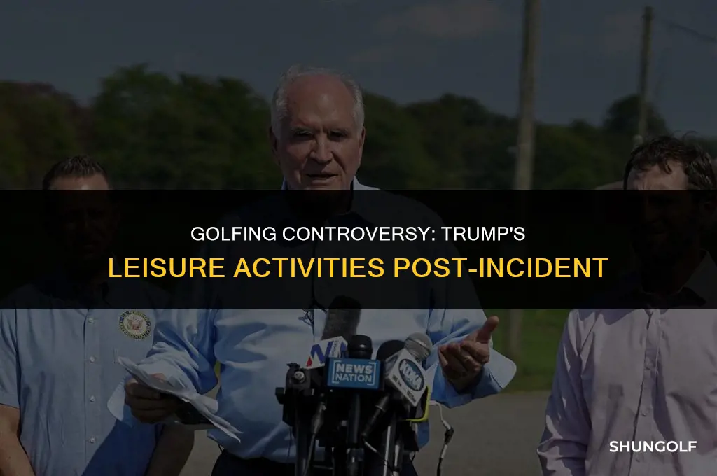 did trump go golfing the day after he was shot