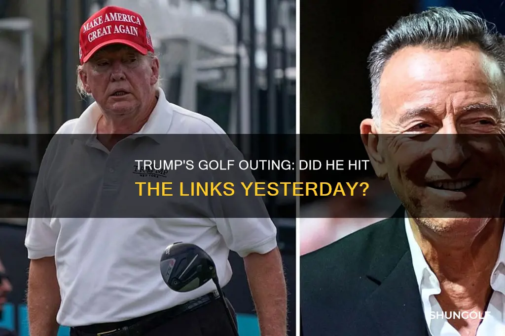 did trump go golfing yesterday