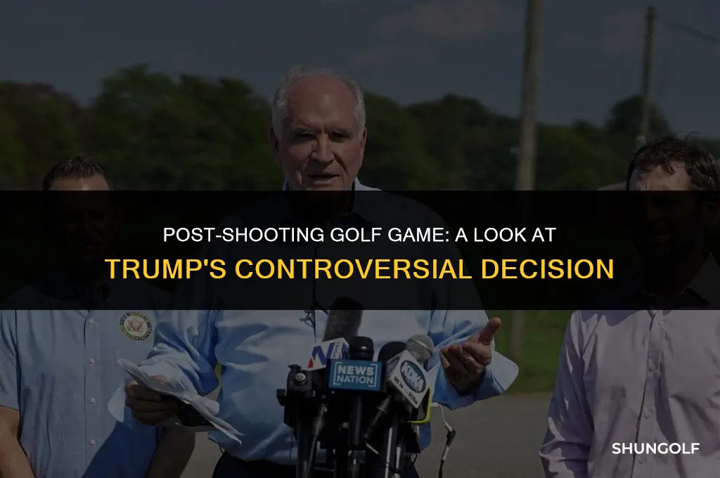 did trump golf after shot