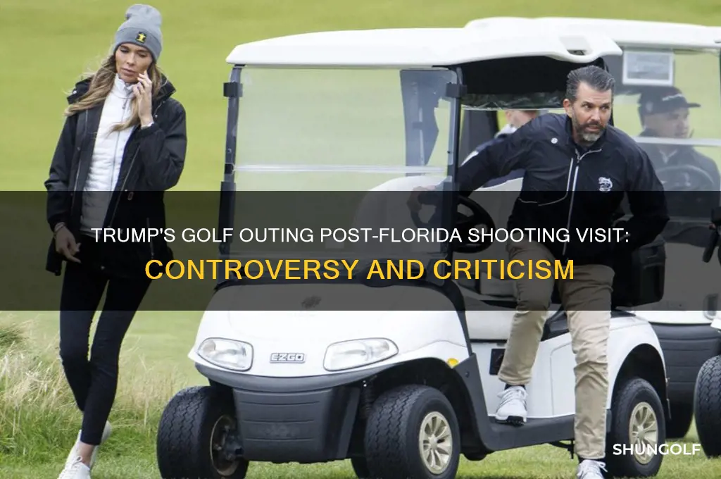 did trump golf after visiting florida shooting victims