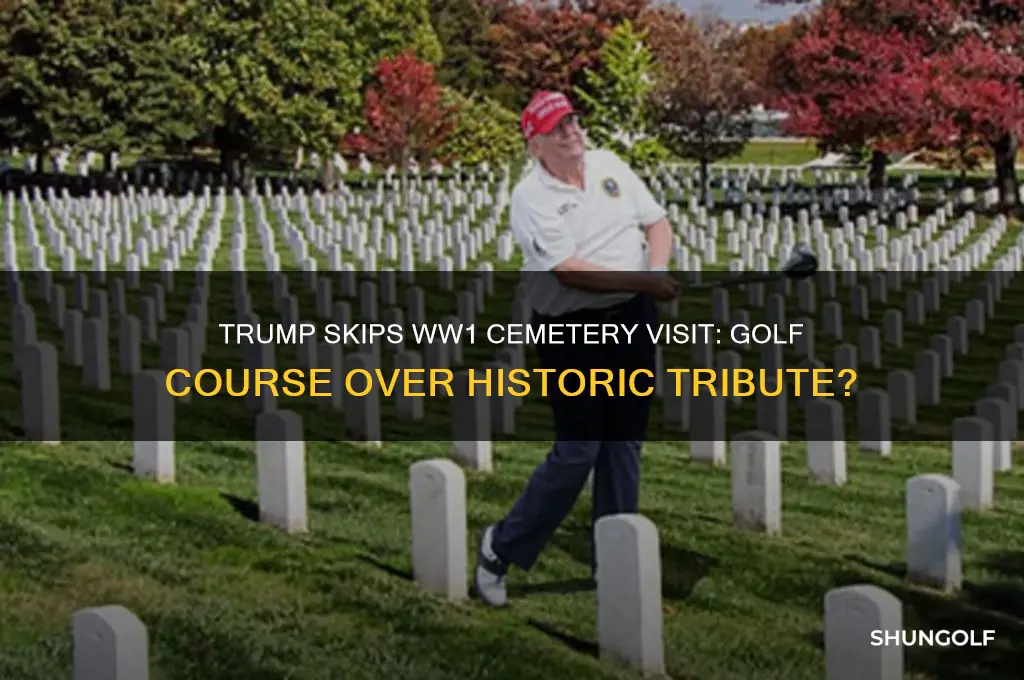 did trump golf instead of visiting ww1 cemetary