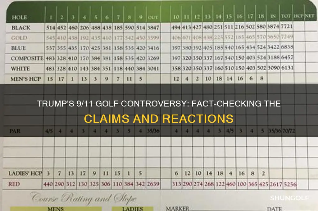 did trump golf on 9-11