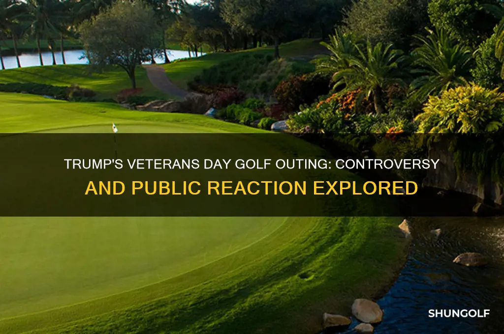 did trump golf on veterans day