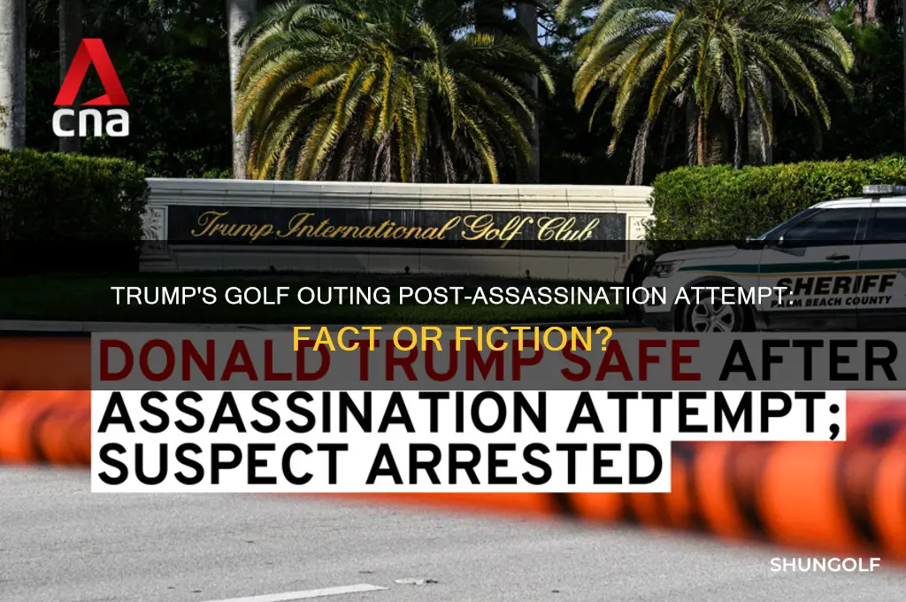 did trump play golf after assasination attempt