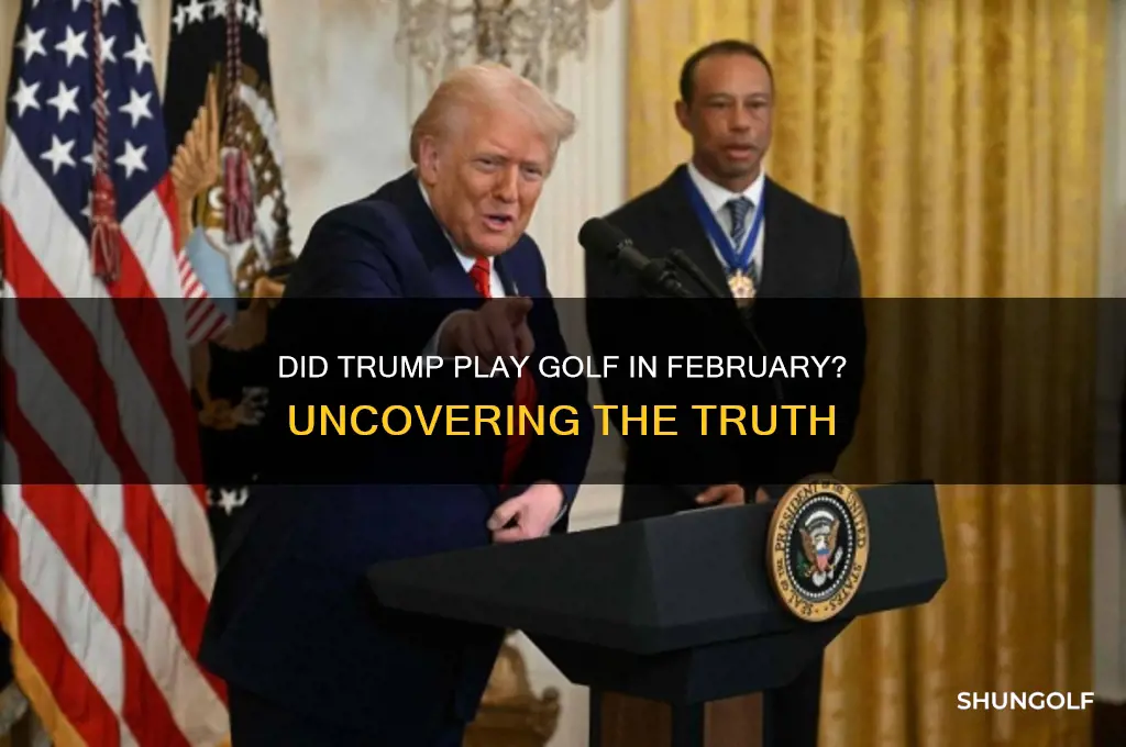 did trump play golf in february