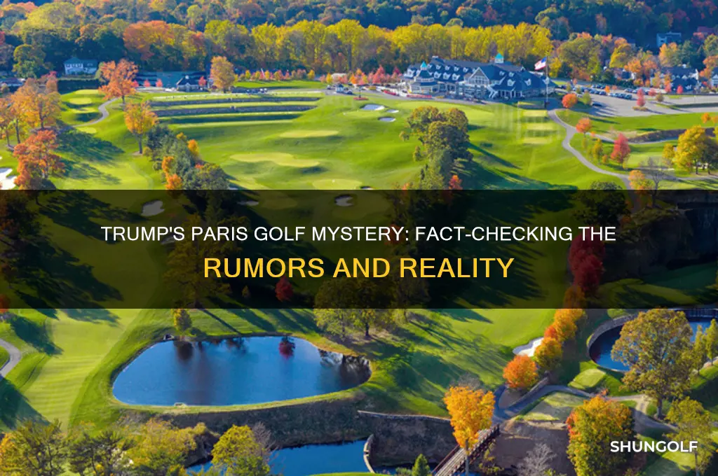 did trump play golf in paris