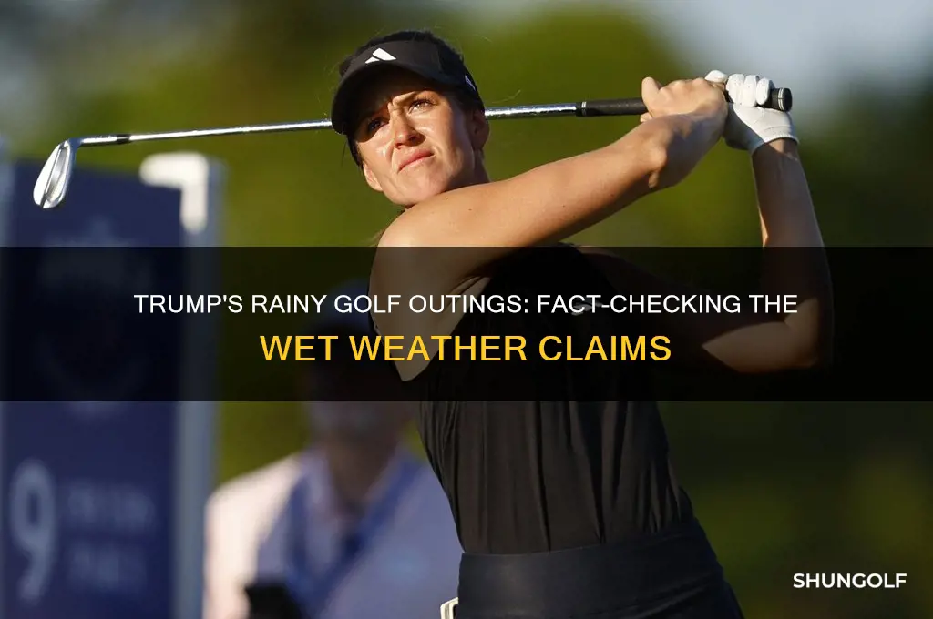 did trump play golf in the rain