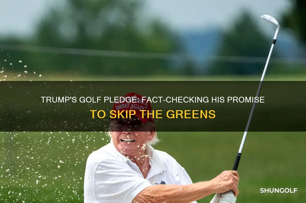 did trump promise not to play golf