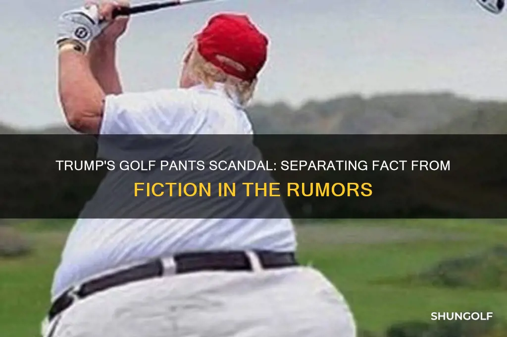 did trump really shit his white golf pants