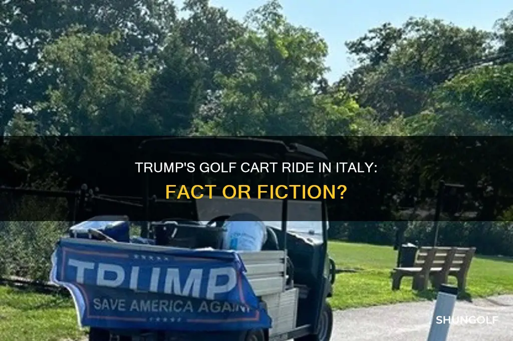 did trump ride golf cart in italy