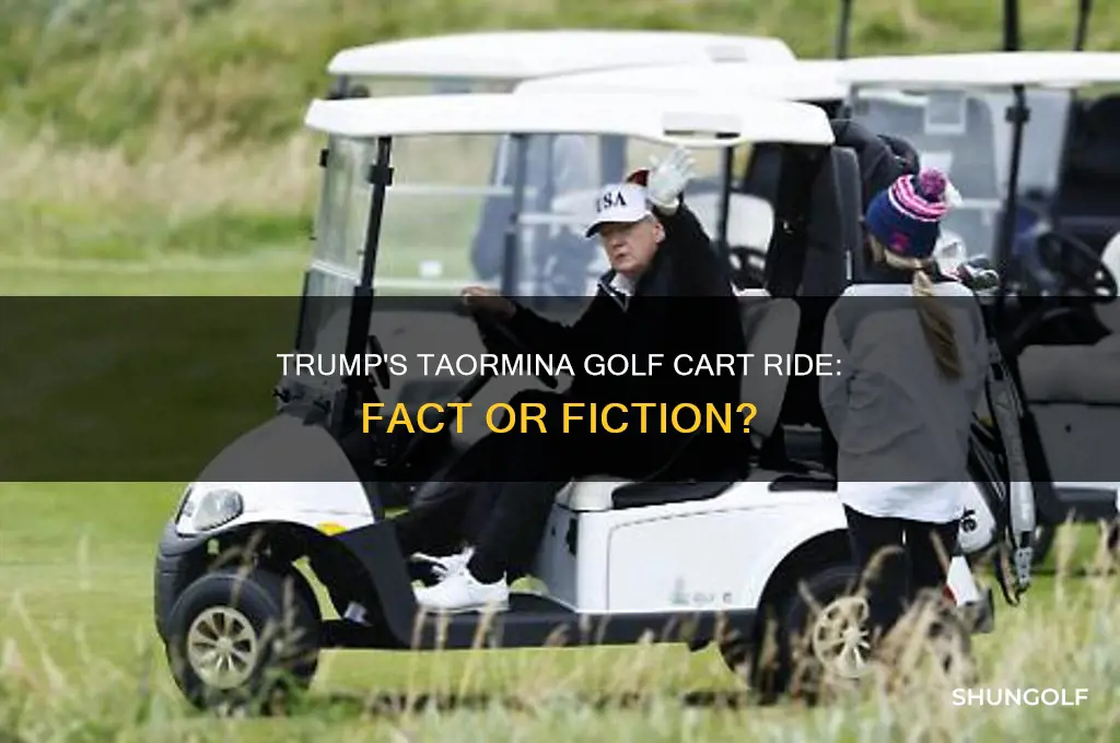 did trump ride golf cart in taormina